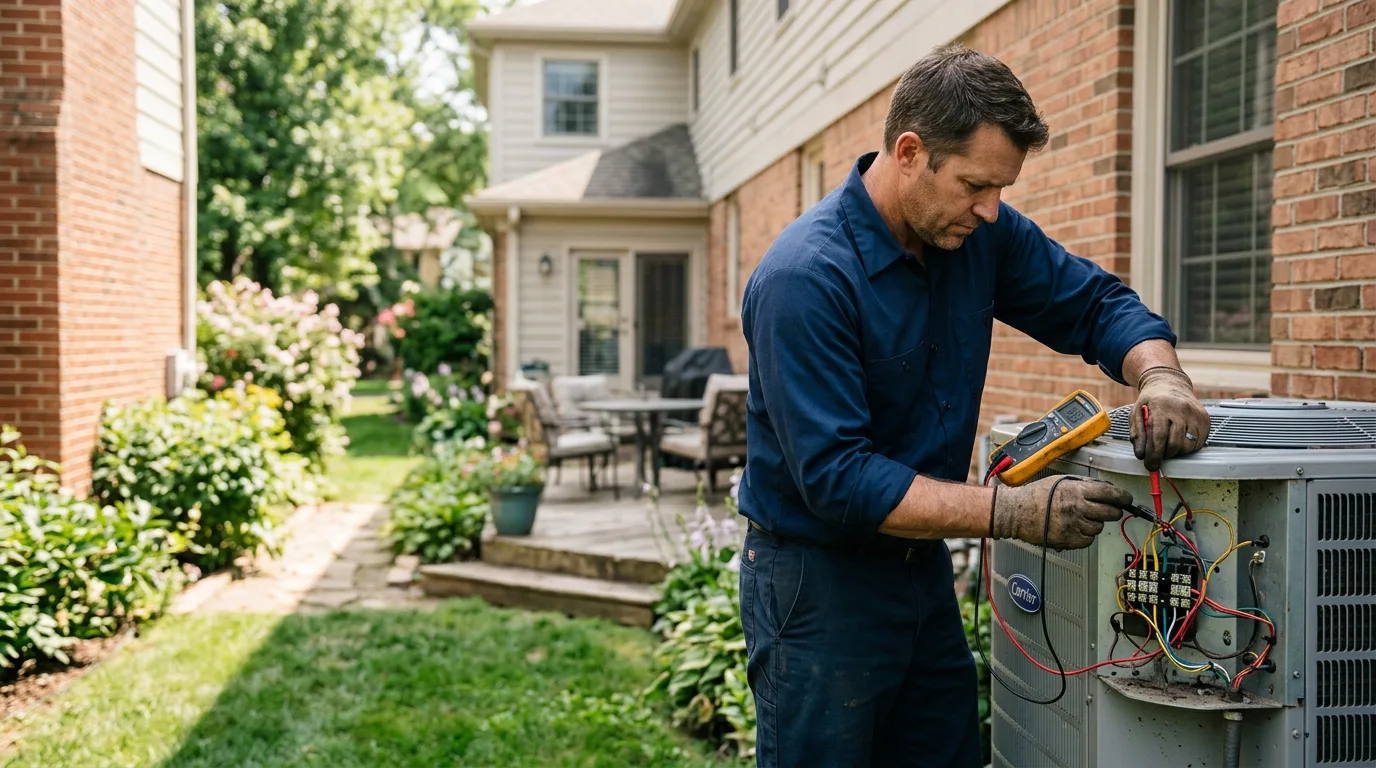 HVAC technician working near Geneva, IA